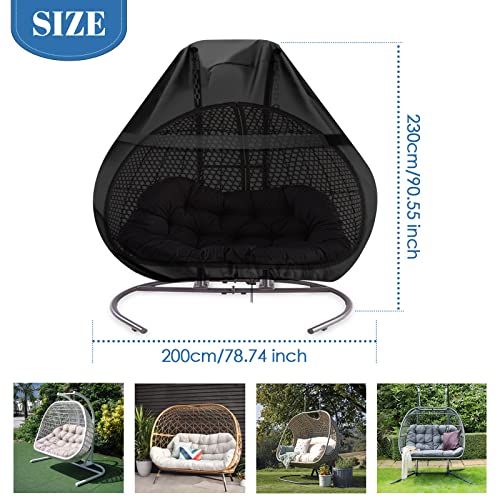 GARPROVM Hanging Chair Protective Cover for Hanging Chair, 600D Polyester Oxford, Waterproof, Anti-UV, Tarpaulin for Hanging Chair, Swing Chair,