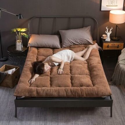 Japanese Floor Mattress, Foldable Futon Mattress for Floor, Roll Up Sleeping Pads,Portable Quilting Floor Bed Tatami Mat,Full Sleeper Sofa Bed Ma