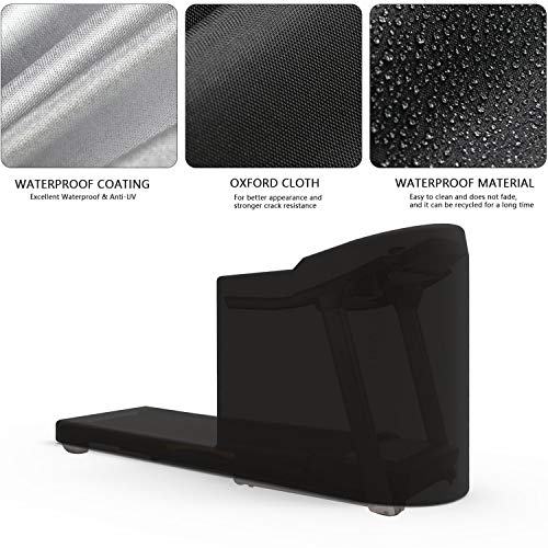 Onlyme Treadmill Cover, Waterproof Running Machines Cover for Non-Folding Home Treadmills with Zipper & Drawstring