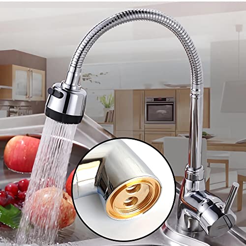 Kitchen Faucet 360° Chrome Kitchen Mono Sink Tap Kitchen Brass Modern Mixer Twin Single Lever Swivel