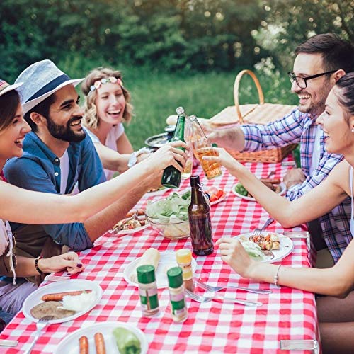 HAKOTOM 12pcs Clear Plastic Table Cloth Clips Table Cover Clamp Portable Tablecloth Holders for Home Picnic Outdoor BBQ Wedding DIY Party Hotel R