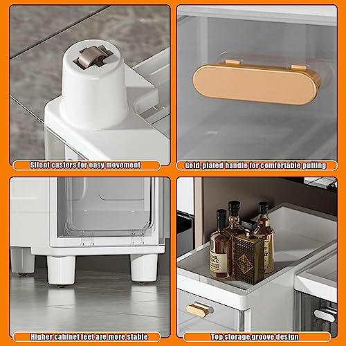 Plastic Drawers Dresser with 3/4/5 Drawers, Drawer Mobile Storage Cabinet, Small Bathroom Storage Cabinet for Small Spaces, Slim Toilet Paper Sto