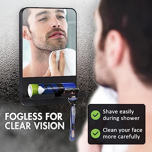 TAILI Anti-fog bathroom mirror black