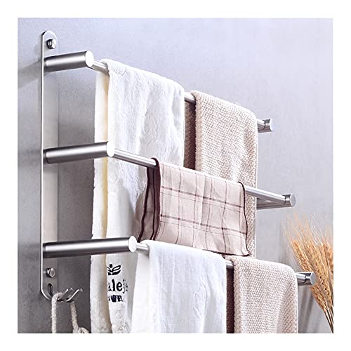 HIGOH Towel Racks, Towel Rail for Bathroom,Stainless Steel Towel Bar,Bathroom Towel Holder,3 Layer Hand Towel Holder Hanging Holder,Wall Mounted