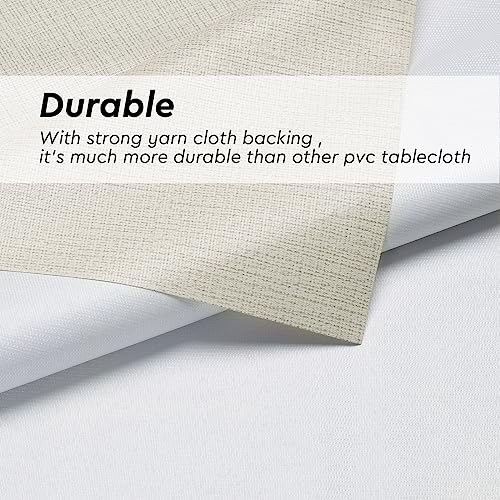 Ocves Tablecloth Wipe Clean Table Cloth PVC Plastic Wipeable Waterproof Rectangular 200x140cm 78x55in Table Cover Protector for Kitchen Picnic In