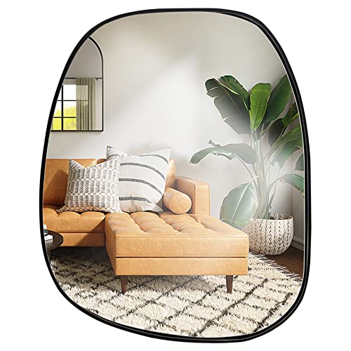 Mirrorize Irregular Wall Mirror, Asymmetrical Wall Mirror, Modern Abstract Wall Mirror Decor for Living Room Bathroom Bedroom Entryway 19"X27"