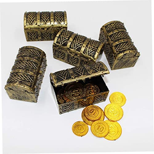 Mini Pirate Treasure Chest Treasure Chest 10 Pcs Children's Vintage Party Jewellery Storage Home Decor Pirate Treasure Chest