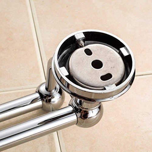 KNOXC Towel Racks,Towel Bar Double Towel Bar Wall Mounted Stainless Steel Round Base Towel Rail Polished Finish for Bathroom or Kitchentowel Rack
