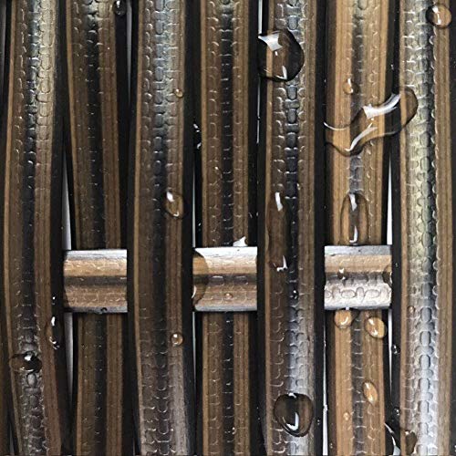 Mhome Plastic Woven Rattan Repair Material for Outdoor Garden Patio Furniture, Durable Wicker Bench Chair Table Repair Kits (Coffee B)