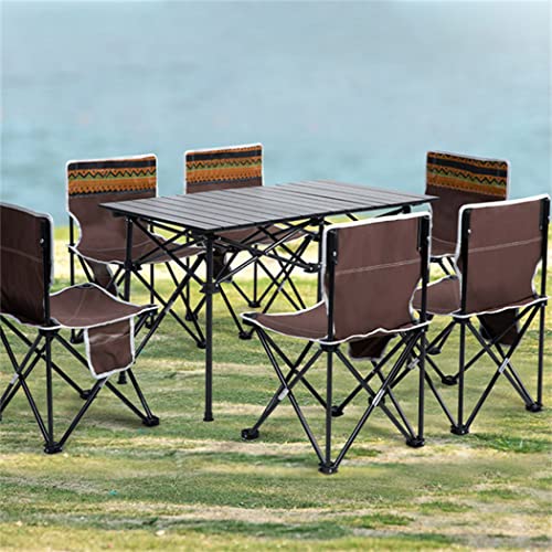 Outdoor Folding Table And Chairs Set,Aluminum Patio Table And Chairs Set,Portable Picnic Table,for Outdoor, Hiking, BBQ, Beach And Travel