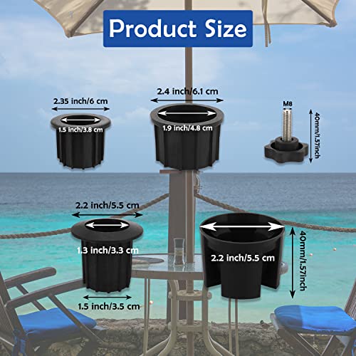 Kingovalley 12 Pcs Umbrella Base Stand Replacement Parts, Patio Umbrella Stand Replacement Parts with 4 Pcs M8 Thread Replacement Hand Knob for P