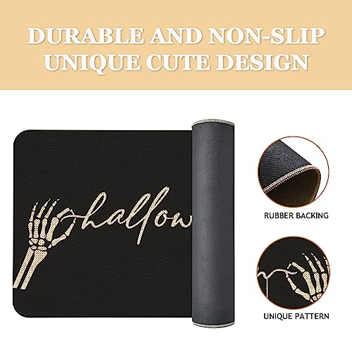 Roszwtit Halloween Door Mat 30 X 17 Inch Halloween Skull Doormat Indoor Outdoor Entrance Floor Mat Non Slip Halloween Decor Rubber Welcome Mats