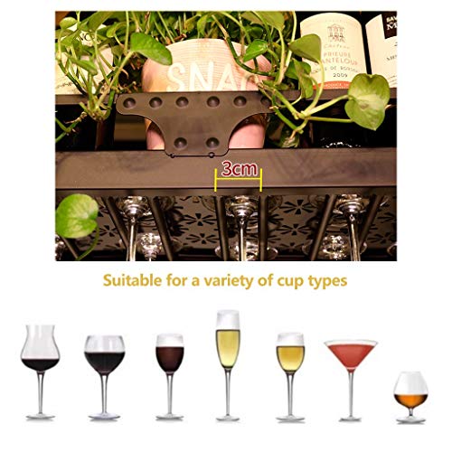 Stylish Simplicity Wine Rack Simple Style Retro Wrought Iron Metal Household Glass Wine Glass Multi-Function Wine Rack - Restaurant Kitchen Bar A