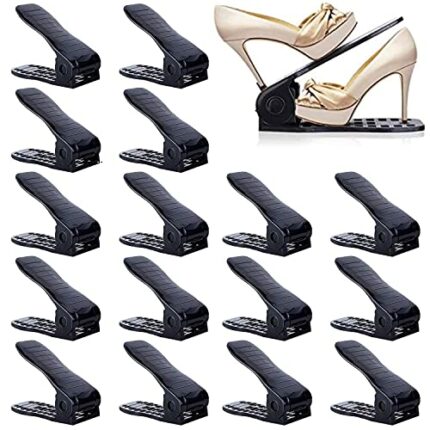 YIHATA Shoe Slots Organizer, Thickening Hollow Shoe Rack Adjustable Shoe Stacker Space Saver,Double Deck Shoe Rack Holder for Closet Organization