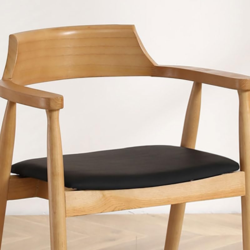 maozi Armrests Wooden Dining Chair Vanity Living Room Chairs Kitchen Lounge (Color : D, Size : Light Grey)