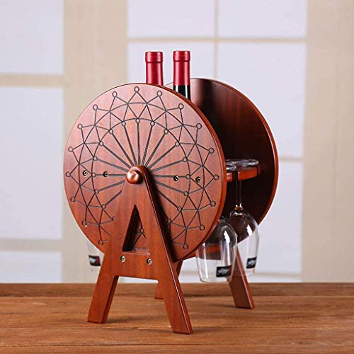 LIUZH European Style Wine Rack, Solid Wood Decoration Wine Glass Rack Creative Wine Rack Living Room Decoration