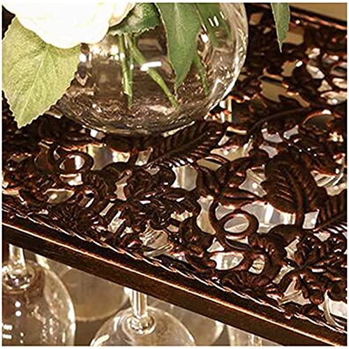 SUCHETA Hanging Wine Rack with Glass Holder and Shelf, Wine Glass Rack, Hanging Home European-Style bar Table Wine Glass Rack, Upside Down Living
