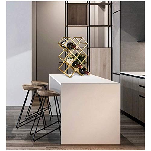 Creative Decoration Wine Rack Stylish Simplicity Industrial Metal Wrought Iron Modern Minimalist Home Living Room Display Bottle Holder Home Deco