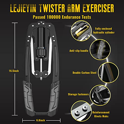 LEJIEYIN Twister Arm Exerciser - Adjustable 22-440lbs Hydraulic Power/Arm Exercise Equipment/Upper Body Exercise/Chest Workout/Shoulder Exercise