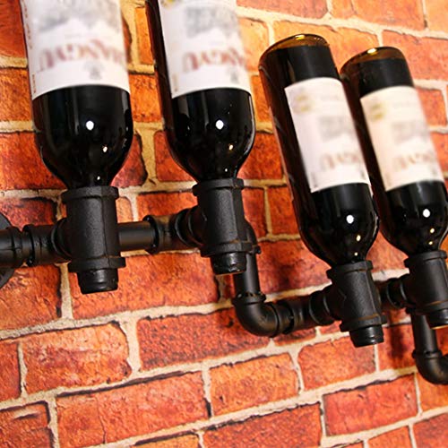 PIBM Fashion Creative Wine Cellar Distressed Wine Rack Personality Wall Decoration Vintage Storage Rack Reverse the Bottle J1111