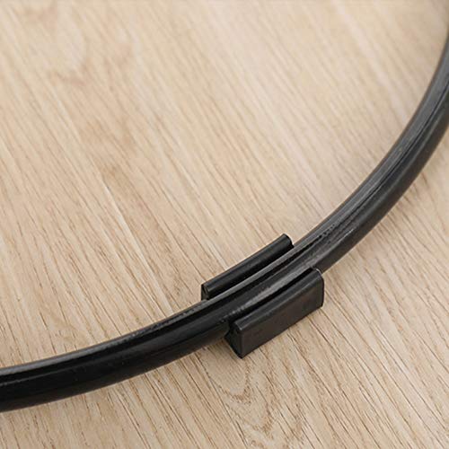 LUKEO Sturdy Footstool Fabric Footstool, Footstool with Removable Black Metal Leg Footstool