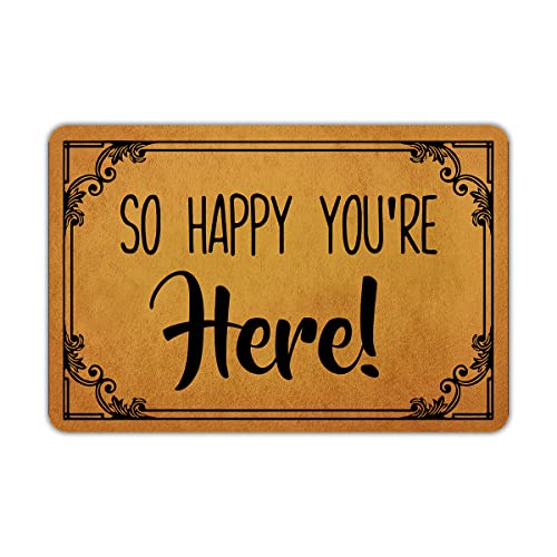 Front Door Mat Welcome Mat Sorry We're All Peopled Out Rubber Non Slip Backing Funny Doormat Indoor Outdoor Rug 24"(W) X 16"(L)