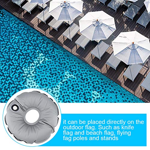 Mumusuki Foldable Umbrella Feather Flag Base Weight Bag Filled with Water or Sand Round Indoor Outdoor Umbrella Swooper Beach Sea Round Outdoor