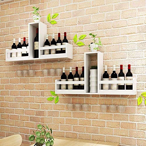 NEOCHY Wine Rack Modern Wall-Mounted Retro Bar Shelf Wine Cabinet Living Room Simple Decorative