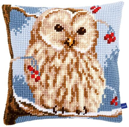 Vervaco Cross Stitch Kit: Cushion: Winter Owl, Other, NA, 40 x 40cm
