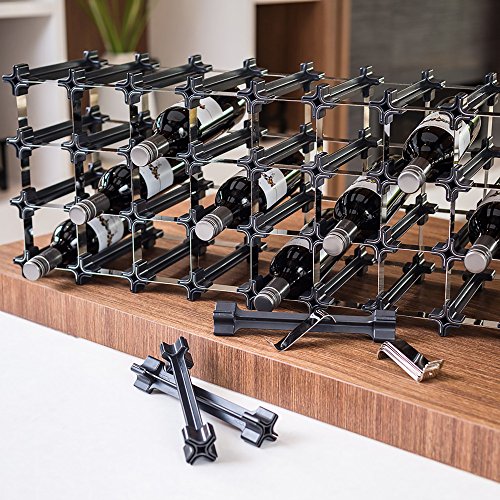 NOOK Wine Rack Large Kit 50 - Bottle Rack with Modular System - Practical Wine Rack Bottle Holder
