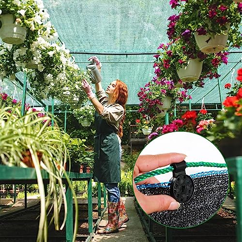 Jogoico 100pcs Shade Cloth Plastic Clips, Reusable Lock Grip for Sunshade Net, Windproof Garden Shade Net Clip for Tent Shelters Fixing, Greenhou