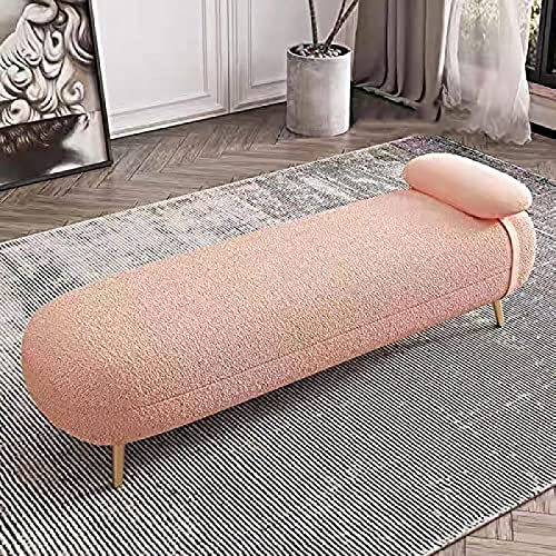 Luxurious Ottoman Bench,Velvet End Of Bed Bench Comfy Upholstered Bench Seat,Modern Bedroom Bench Entryway Bench,White,110X50X42Cm