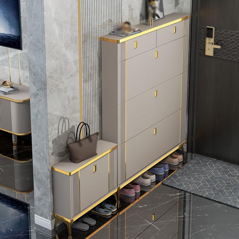 ZCMEB Shoes Cabinet Multi-functional Multi-layer Door Door Door Against The Wall Porch Cabinet Large Capacity Large Storage Shoe Rack