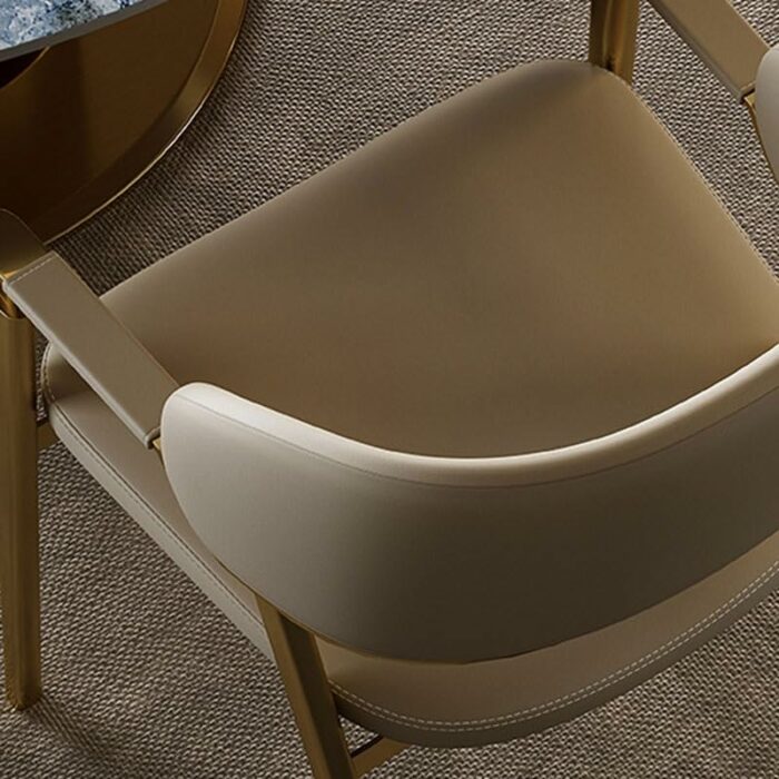 WALNUT Metal Chairs Dining Room Comfortable Armrests Relaxing Chair Adults Furniture