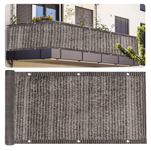 PATIKIL 3'x10' Patio Privacy Screen for Balcony, Fence Cover for Apartment Railing Netting Mesh Shade Fabric Balcony Cover for Outdoor Deck Backy