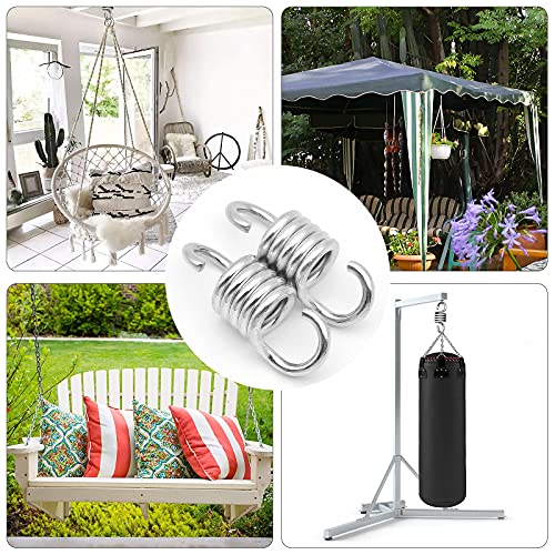 JTOOYS 2 Pieces Hammock Spring, Hardened Galvanized Steel Extension Spring for Hanging Hammock Chairs and Porch Swings Heavy Duty Spring Leisure