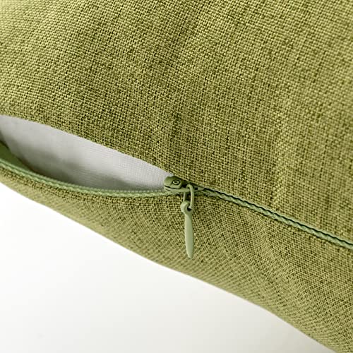 EMEMA Outdoor Cushion Covers Waterproof Decorative 12 x 20 Inch Throw Pillow Covers for Furniture Patio Couch Garden Green Sofa Bed Linen Balcony