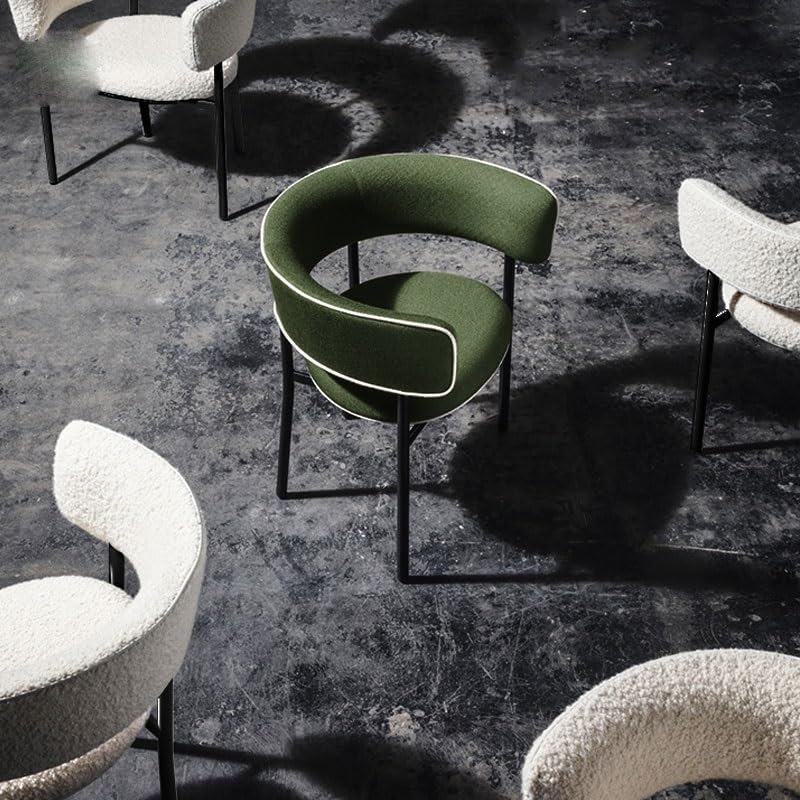 LUKEO Dining Chairs Restaurant Designer Leisure Chair Coffee Shopmoveis Para Casa Home Furniture (Color : D, Size : Light Grey)