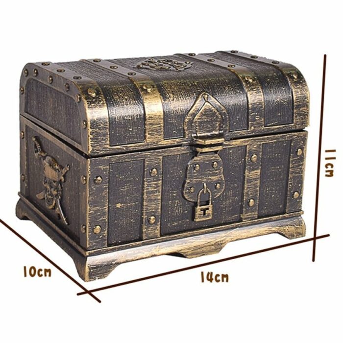 MJWDP Treasure Chest Decorative Treasure Chest Keepsake Jewelry Box Plastic Toy Treasure Boxes Party Decor