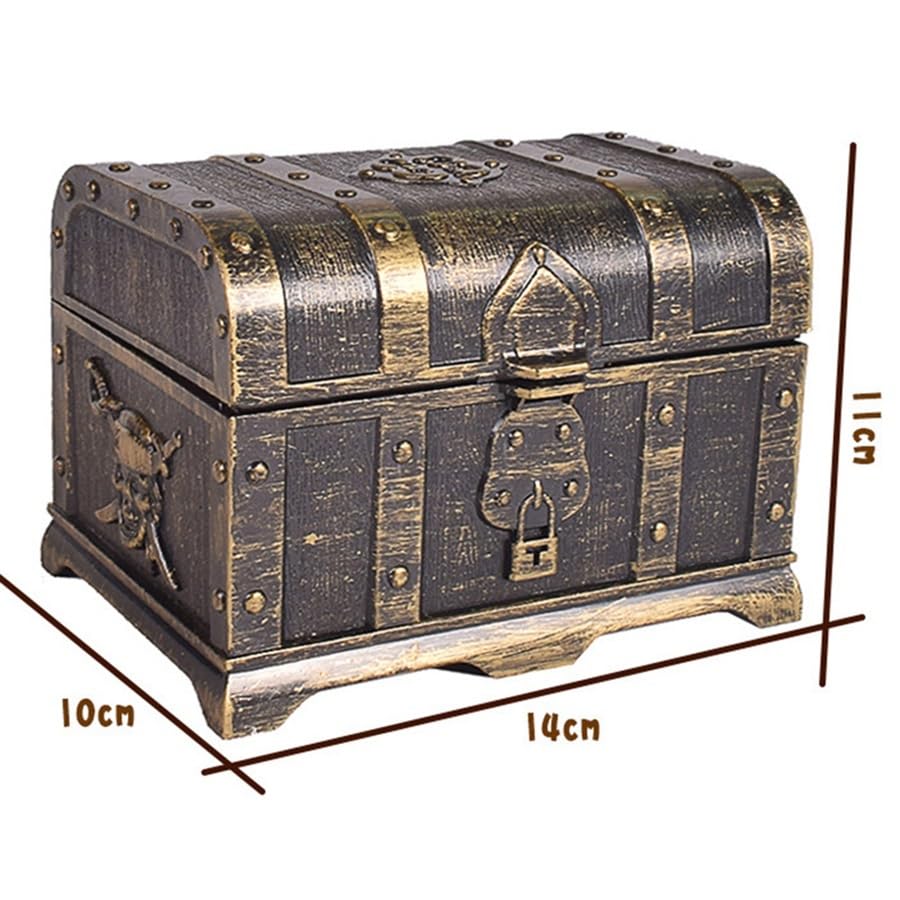 MJWDP Treasure Chest Decorative Treasure Chest Keepsake Jewelry Box Plastic Toy Treasure Boxes Party Decor