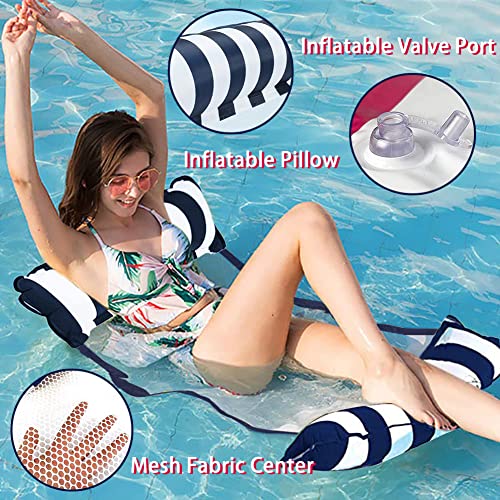 Govfrey 2 Pack Pool Inflatable Water Hammock,Pool Float for Swimming Hammock, Lilo Pool Inflatables Multi Purpose Pool Hammock Floating Beach Mat