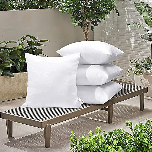 JOTOM Outdoor Cushion Inserts 45x45cm Waterproof Premium Cushion Inner Pads 18"x18" Pillow Filling Set of 4 Decorative Square Pillow Inserts Sofa