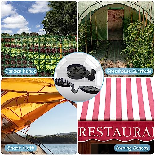 Jogoico 100pcs Shade Cloth Plastic Clips, Reusable Lock Grip for Sunshade Net, Windproof Garden Shade Net Clip for Tent Shelters Fixing, Greenhou