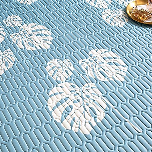 JJZXD Three-piece Latex Summer Mat with Foldable Air-conditioning Soft Mat Ice Silk Mat (Color : White-style, Size : 1.5m bed)