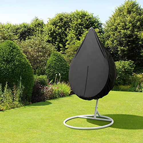 Navaris Hanging Chair Cover - 200x160cm Swing Chair Cover - Waterproof Egg Chair Cover with Zip - Outdoor Outside Garden Patio Cocoon Seat Cover