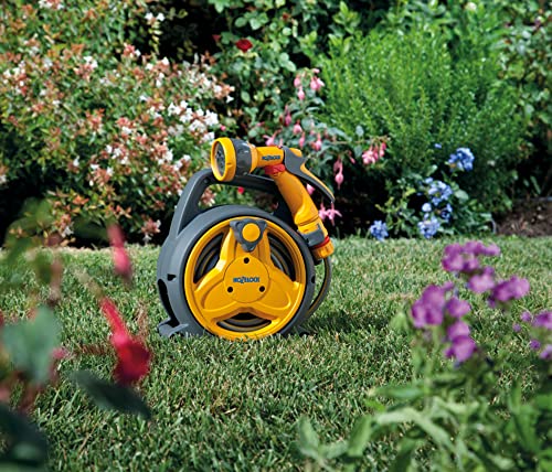 HOZELOCK - Mini Reel "Pico Reel" 10m : Ideal for Patios, Balconies and Small Gardens, Compact Streamlined Reel, Effortless Rewinding, Supplied wi