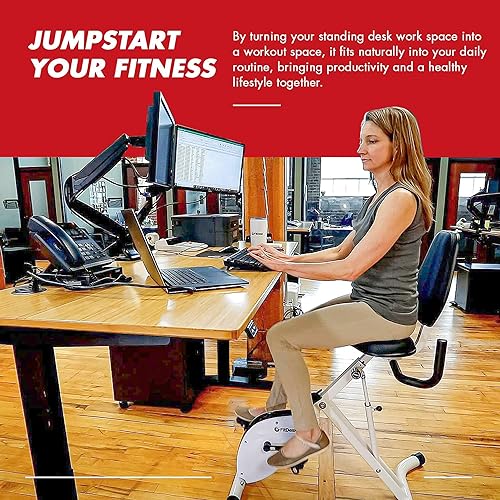 FitDesk Bike Desk 3.0 - Folding Stationary Exercise Bicycle Desk