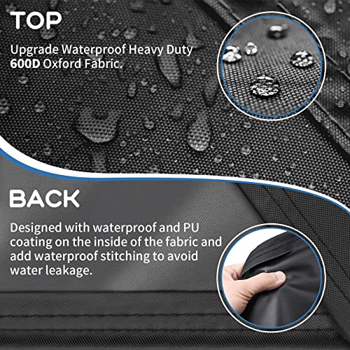 Garden Furniture Cover,200X165X80cm Garden Table Cover 600D Heavy Duty Oxford Polyester Outdoor Patio table Covers Rectangular Cover Windproof,Wa