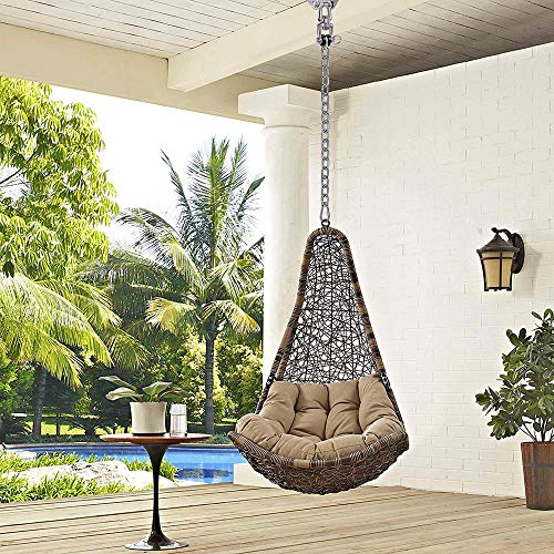 SELEWARE Permanent Antirust Stainless Steel 304 Heavy Duty Swing Hangers with Chain and Carabiner, 360° Rotate, 2 Screw for Wooden Hammock Chair