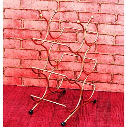 KXDCZ Iron Wine Rack- Tabletop Wine Racks Wrought Iron 6 Bottles Wine Rack Kitchen Cabinet Rack Stackable Wine Bottle Rack,Bar Wine Tools